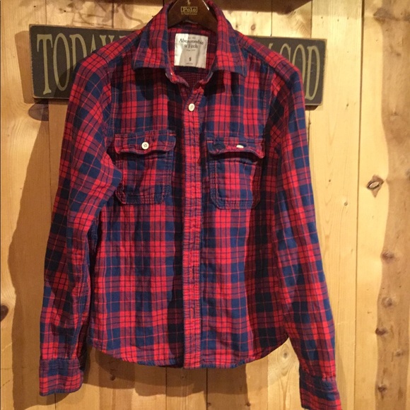 muscle fit flannel shirt